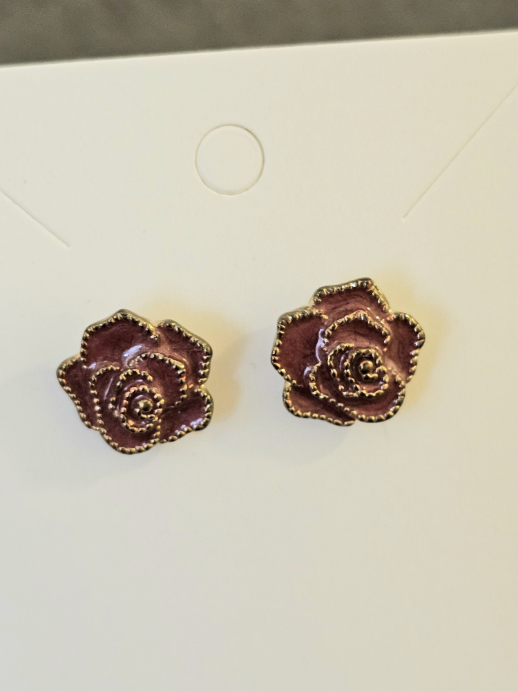 🌹GIFTABLE🌹 Brand New Rose Stud Earrings 🧡 image indicator(2)