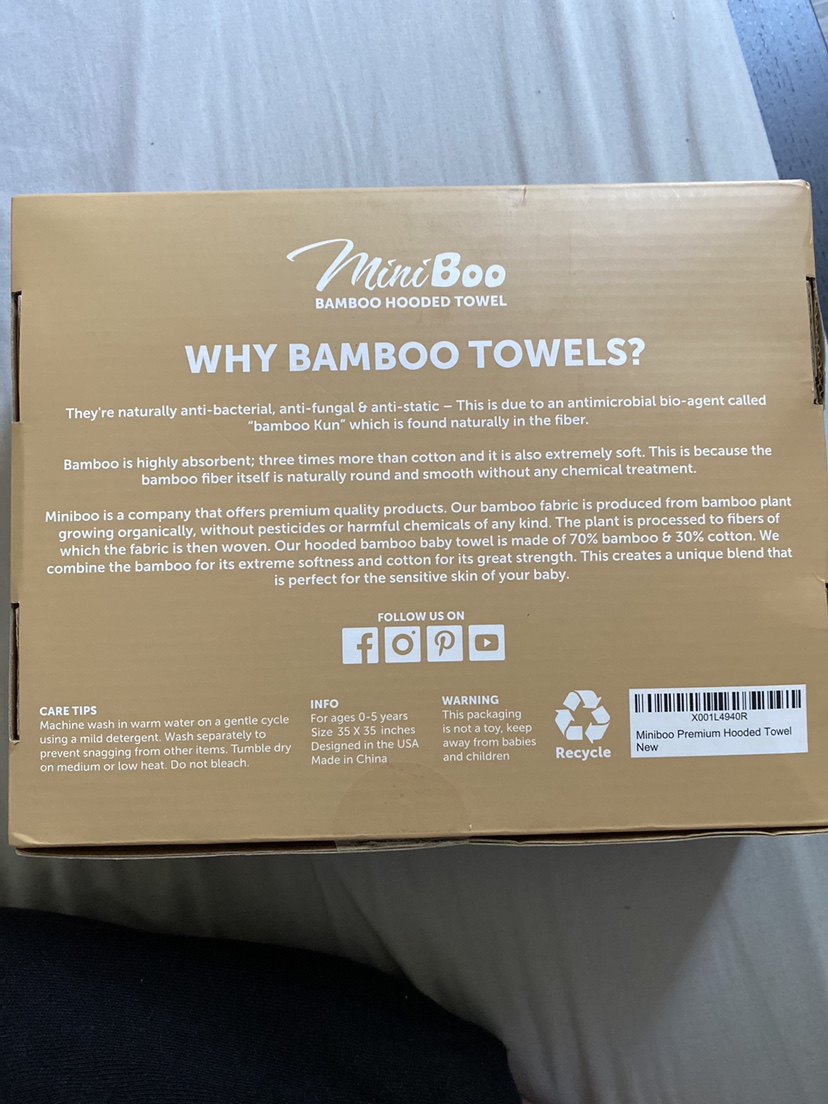 Baby hooded bamboo towels - photo 2