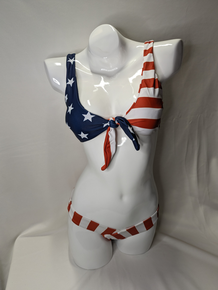 two piece USA bikini - bathing suit swimwear thumbnail