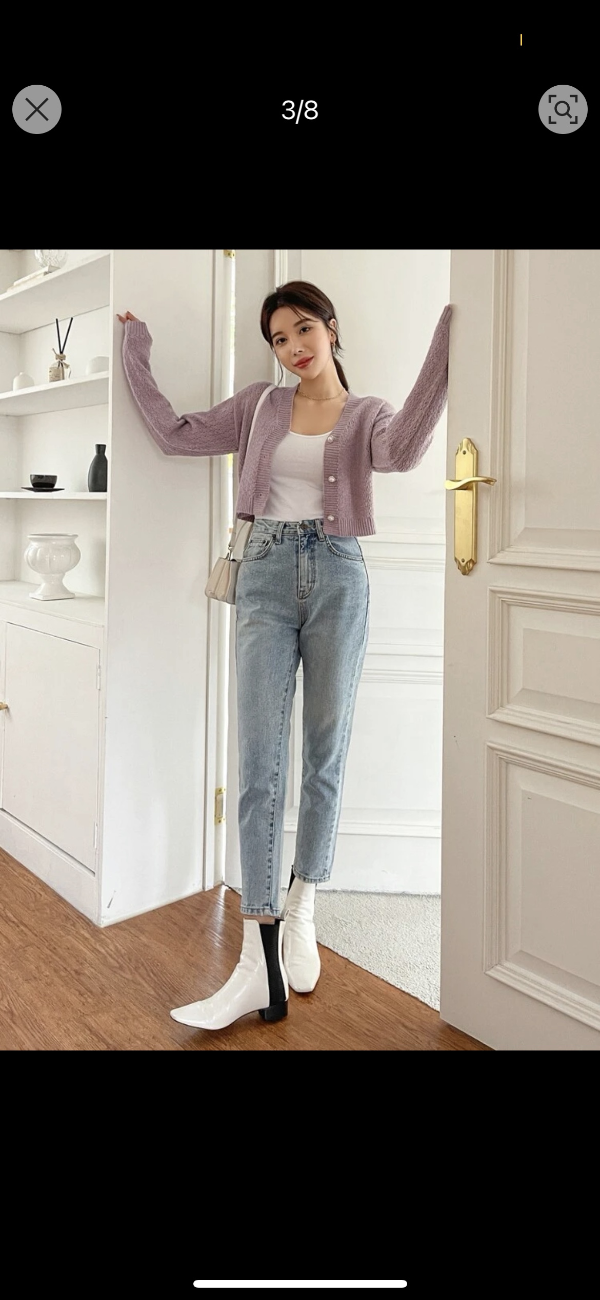 Korean Cropped Cardigan image indicator(3)