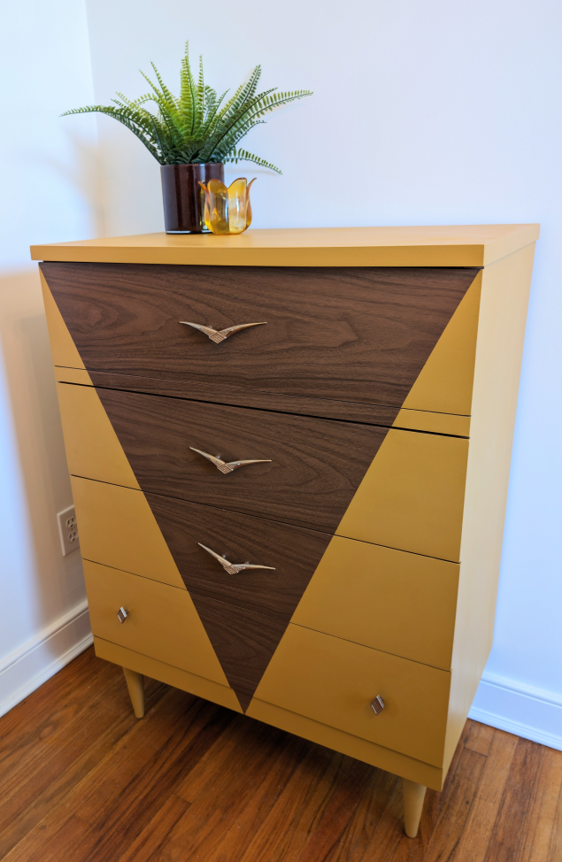 MCM Vintage Dresser Mustard Yellow - photo 2