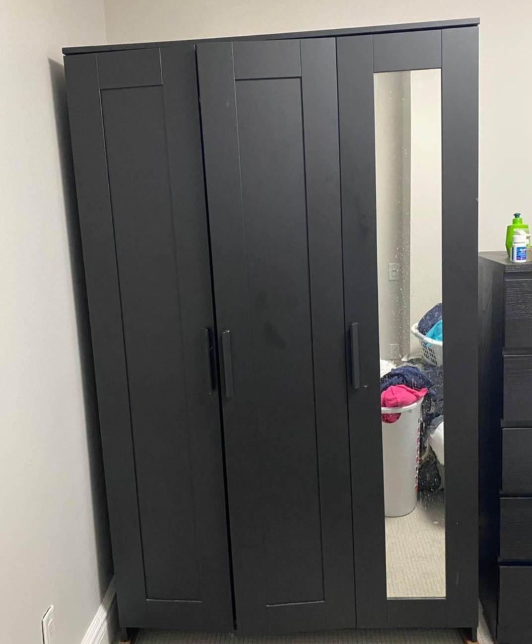 IKEA BLACK BRIMNES WARDROBE  GOOD CONDITION