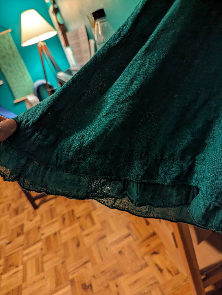 Green linen dress - photo 2