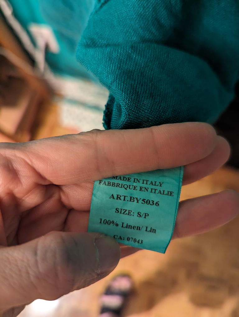 Green linen dress - photo 3