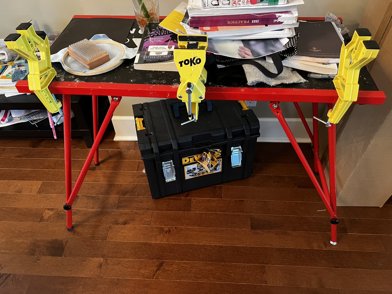 Ski tuning stand and other tools