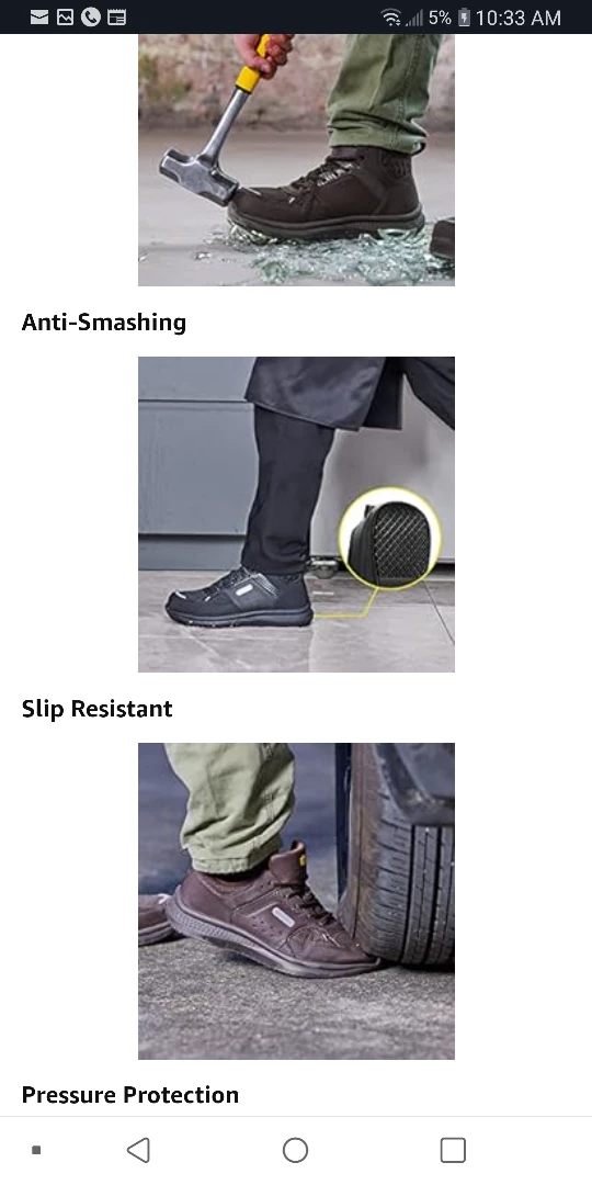 NEW !  Safety Work Shoes 'steele toed' image indicator(7)