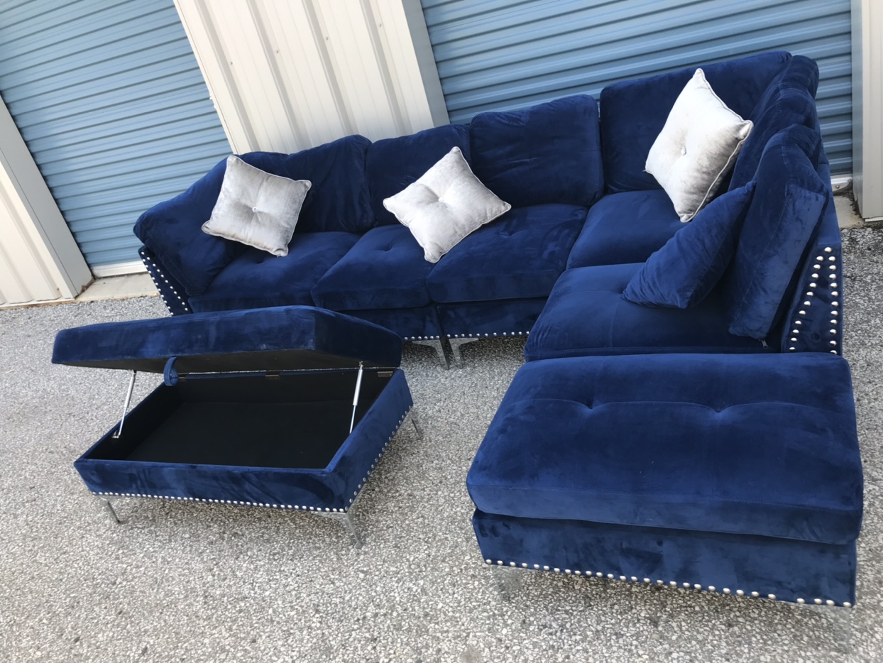 Big Corner Sofa Blue. - photo 2