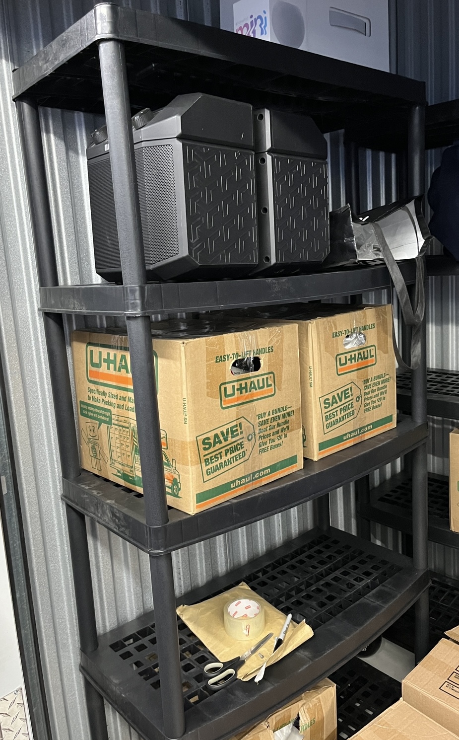 5-shelf resin Storage shelves (4 avail) - pick up Wed afternoon image indicator(3)