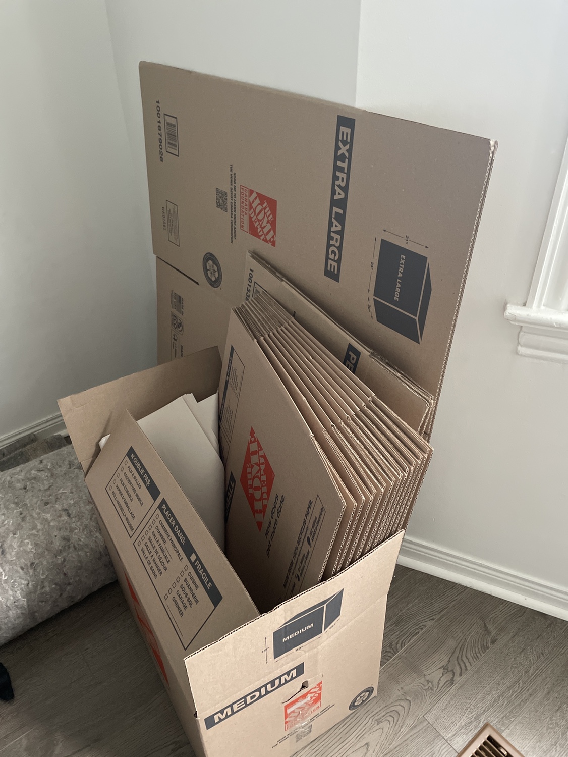 Moving Supplies - Box, paper, wrap