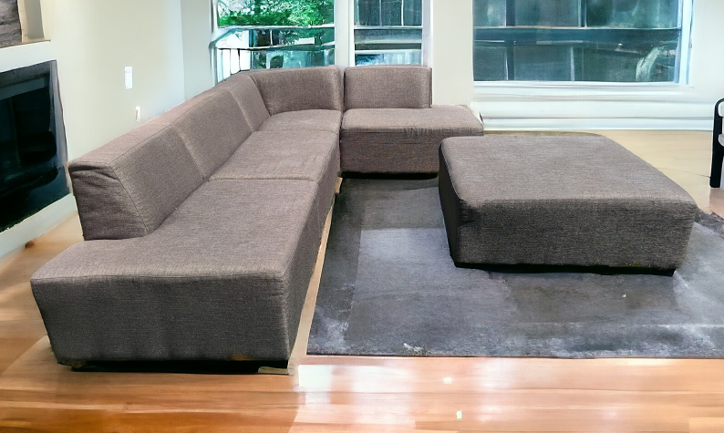 Free Delivery - Grey Modular Sectional with Ottoman - photo 4