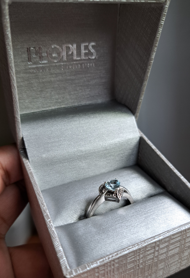 Heart Aquamarine Ring image indicator(2)