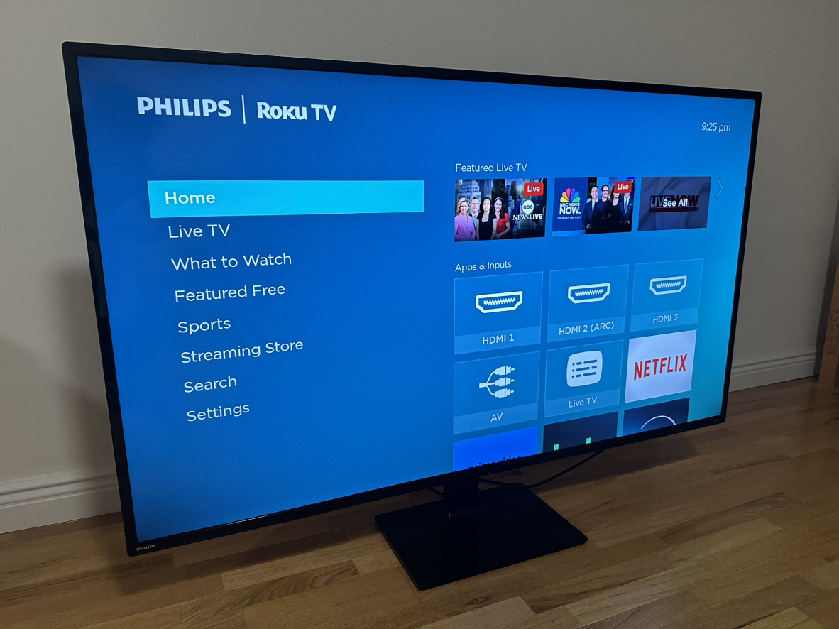 Philips 65” 4K UHD (2160p) Roku Smart LED TV