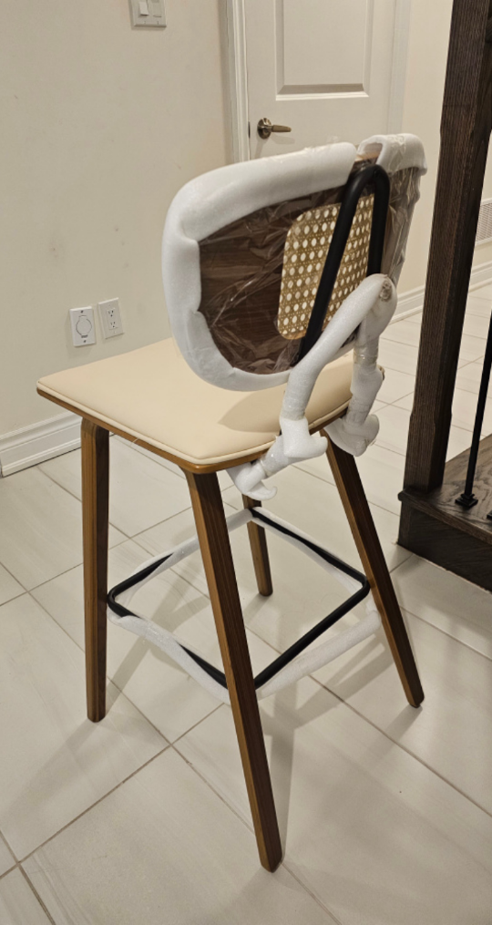 upholstered rattam counter & bar stool - photo 3
