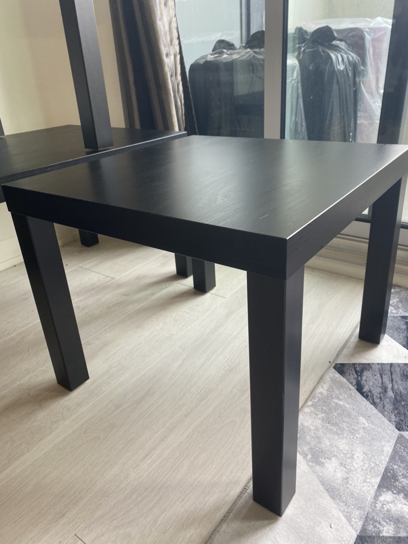 Coffee and 2 end tables black IKEA image indicator(2)