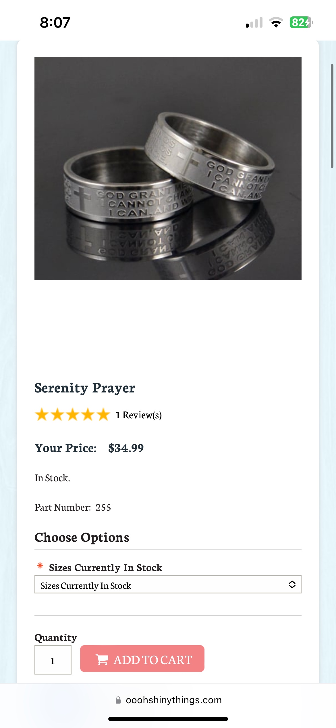 Serenity Prayer Inscription Ring image indicator(6)