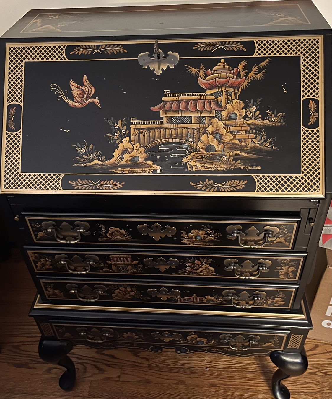 Maddox Chinoiserie Black Desk 🥕🥕🥕