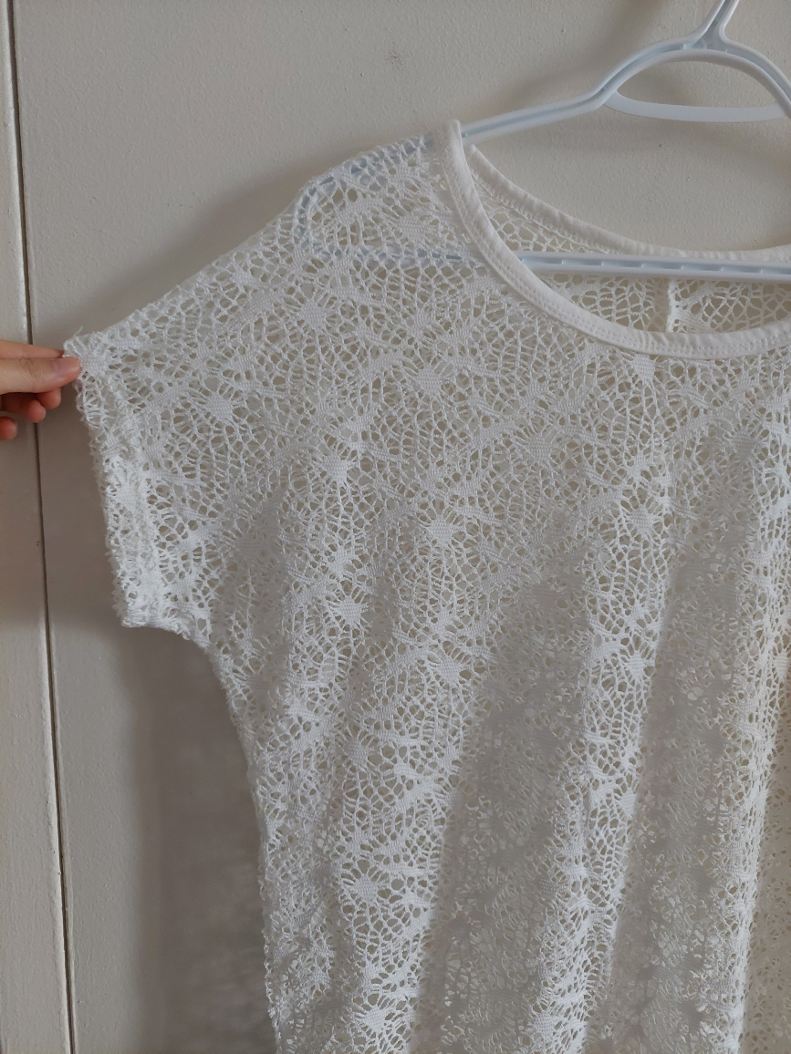 NEW Beach cover up top summer top white - photo 3