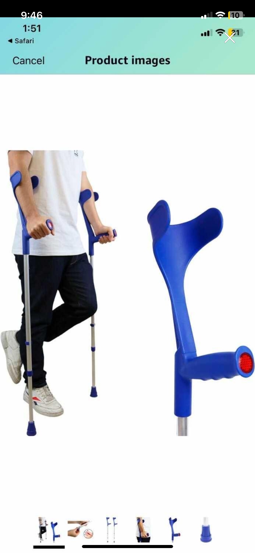Forearm crutches