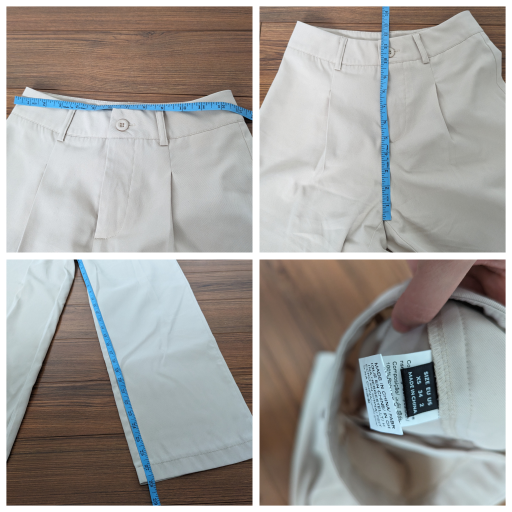 Size 2 XS Work Pants Wide Leg image indicator(2)