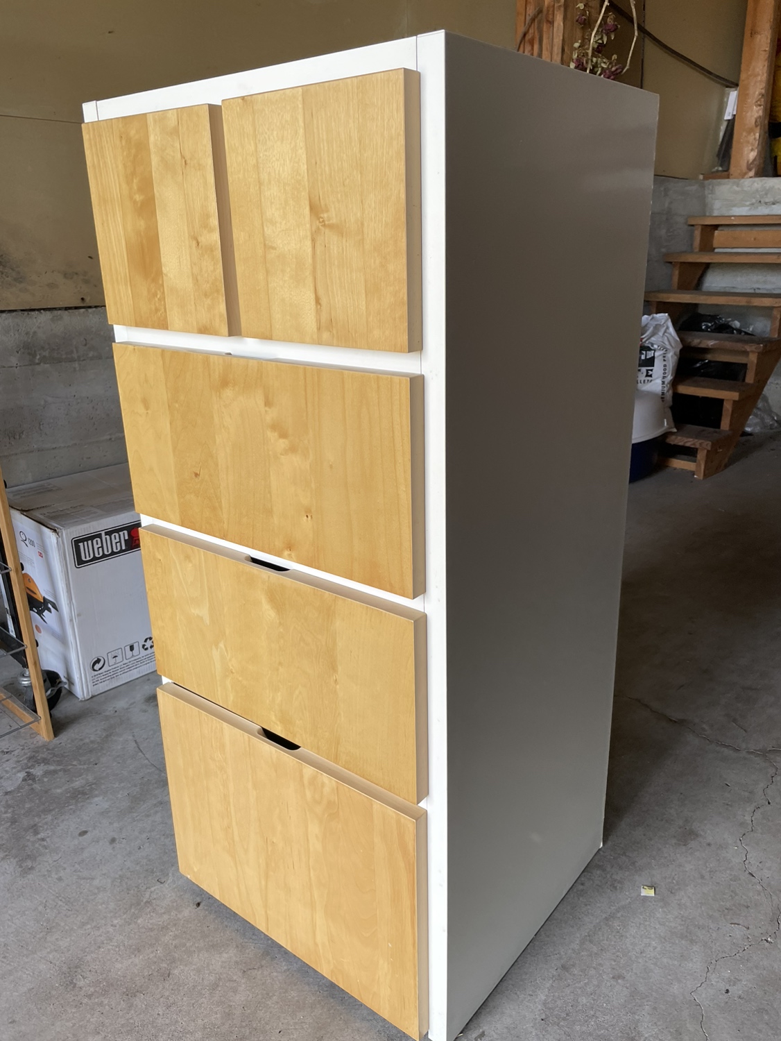 Tall dresser for sale - wood and white - photo 4
