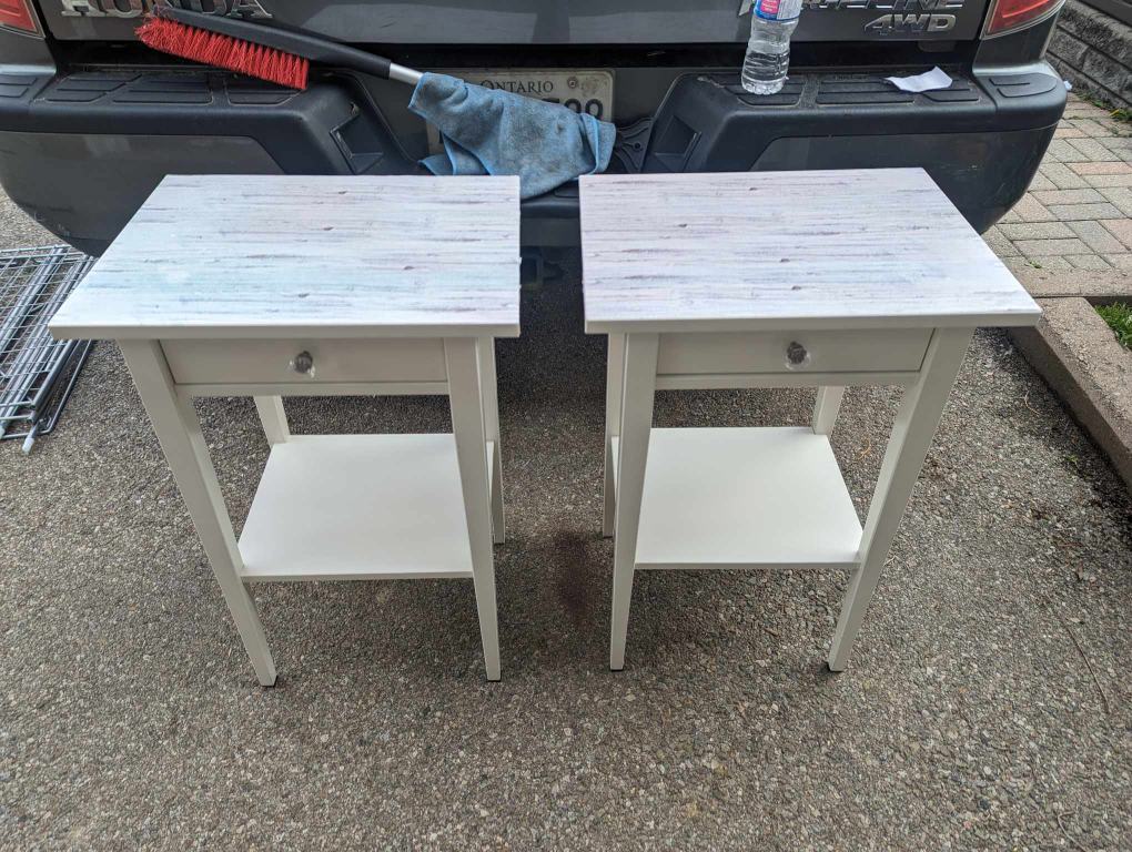 a pair of IKEA Hemnes nightstands
