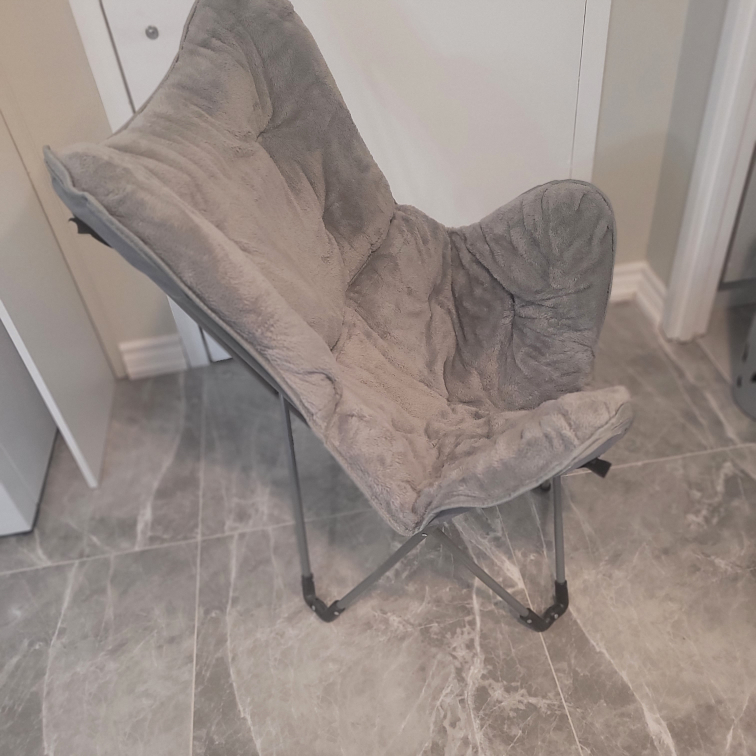 Grey Faux Folding Chair