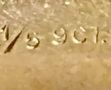 VINTAGE 1/5 9k GOLD BANGLE REINFORCED CORE & SAFETY CHAIN image indicator(5)