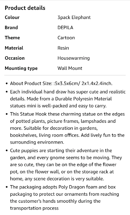 NEW !    ❤ 3Garden Pot Hanging Elephants 🧡 image indicator(6)