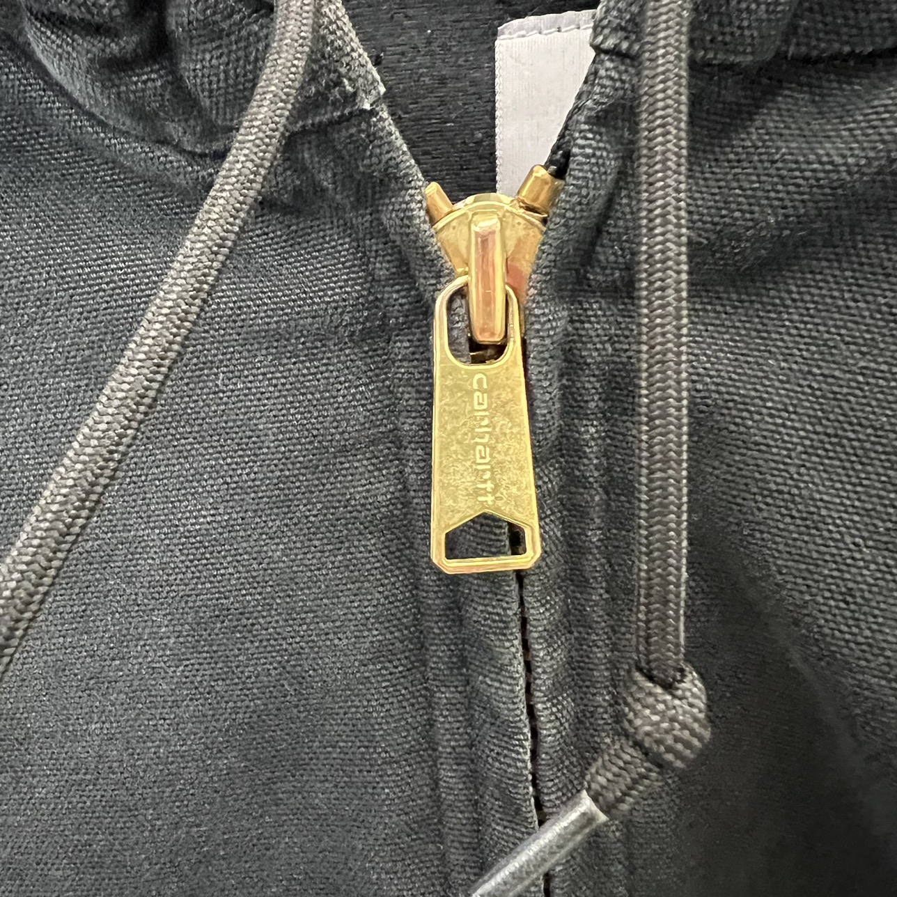 Vintage 1990s Carhartt Hooded Workwear Jacket Size XL Black - photo 4
