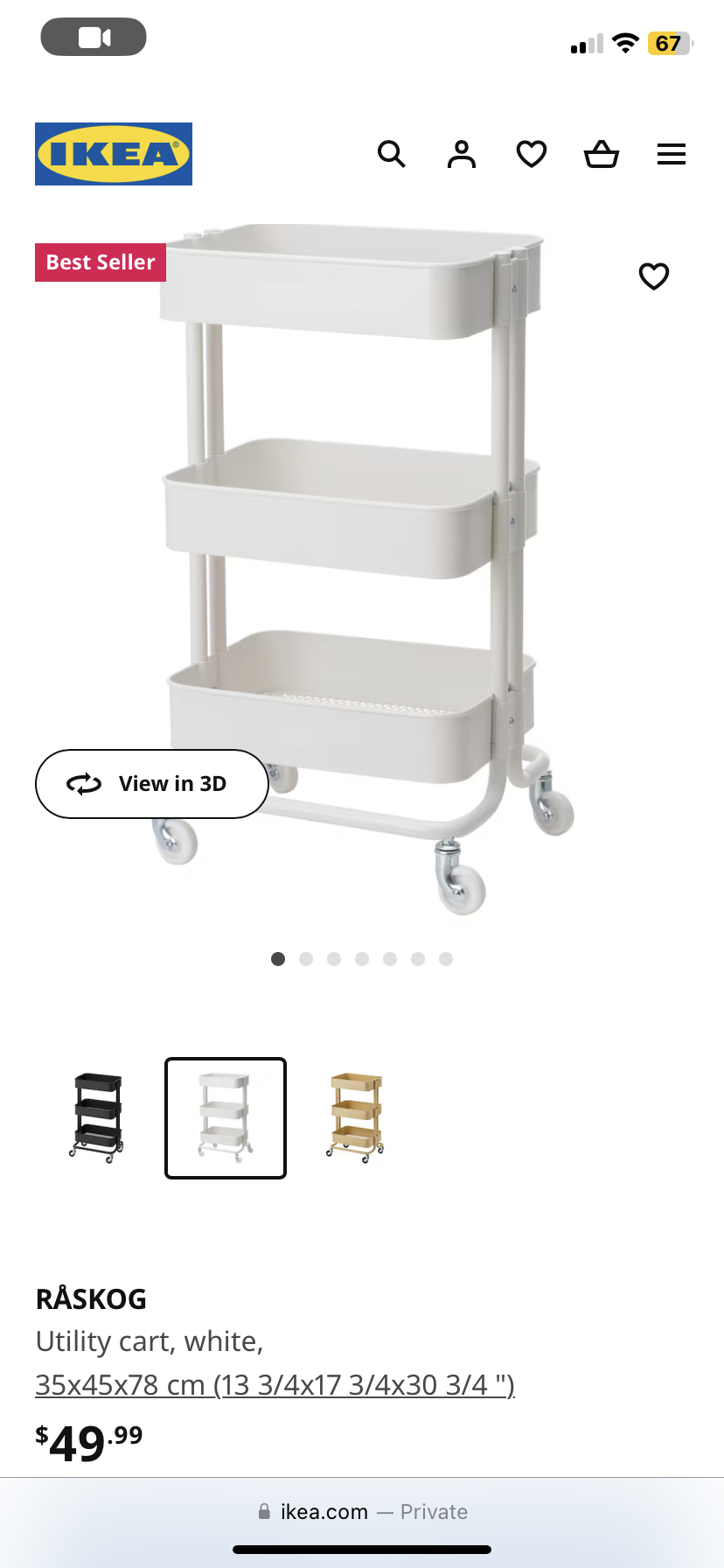 Moving out sale - IKEA RÅSKOG utility cart 🧡 thumbnail