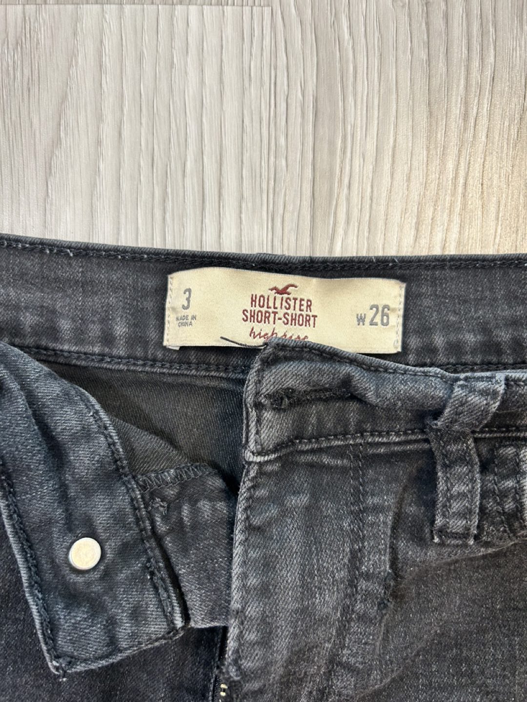 Holister black shorts image indicator(2)