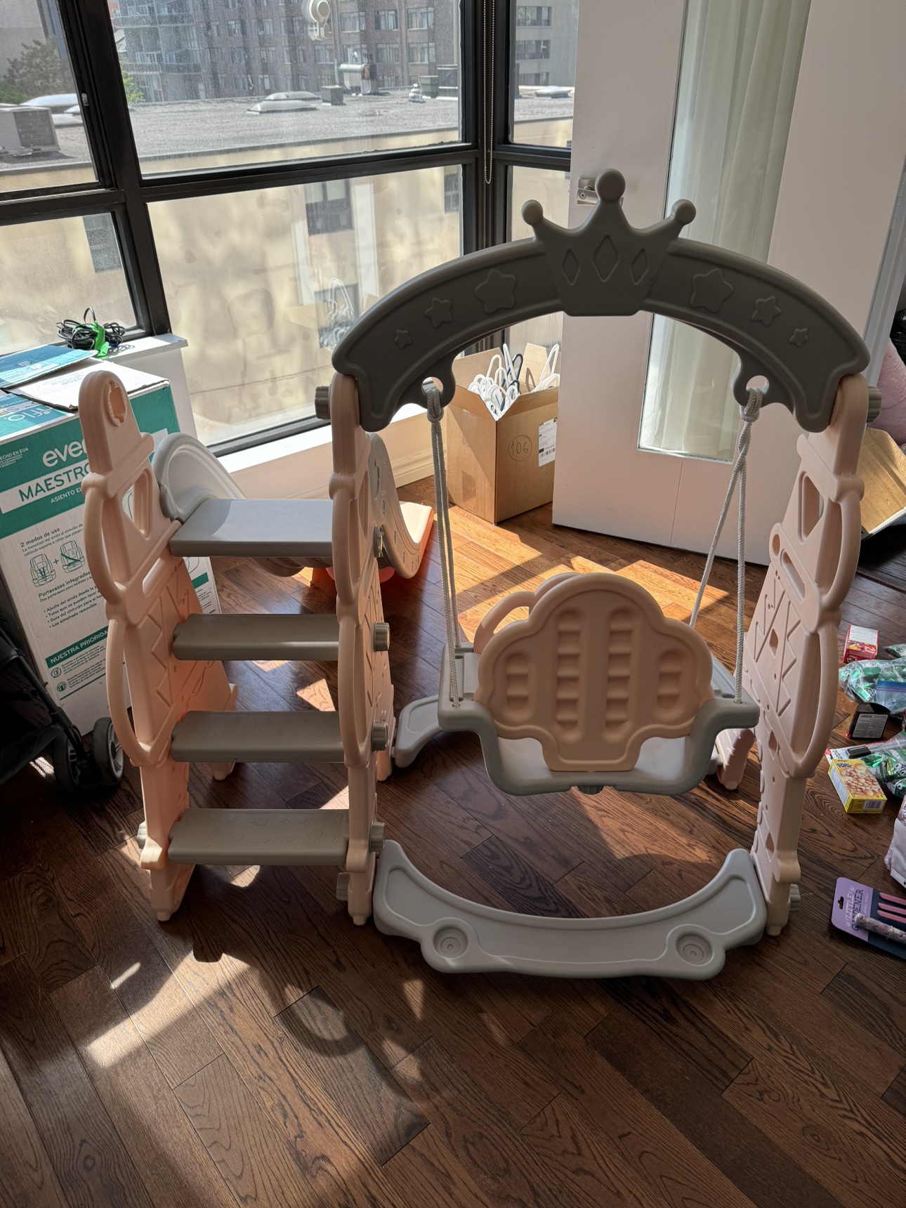 Kids indoor/outdoor slide and swing combo image indicator(4)