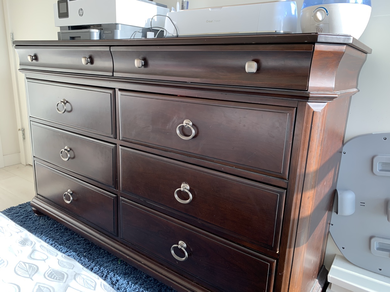 Brown Cherry Wood Dresser