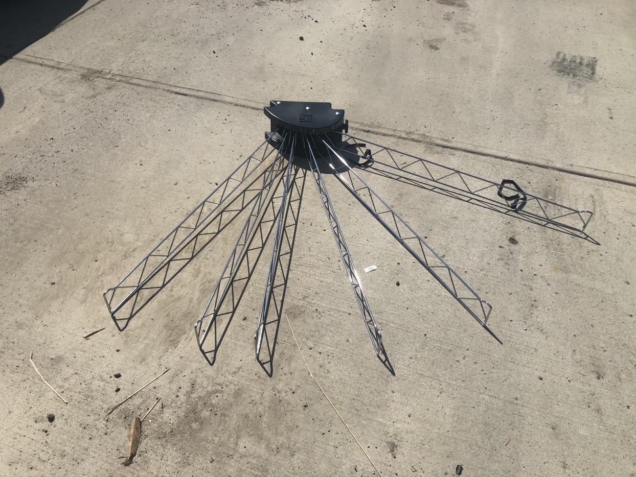 RV ladder clothes hanger