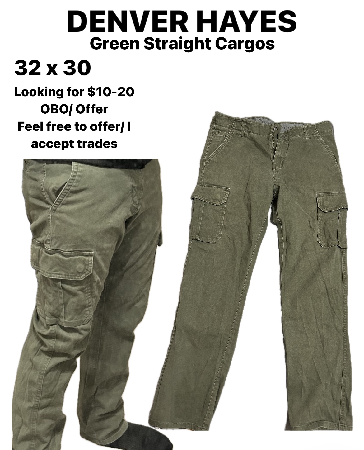 Denver Hayes Straight Green Cargo
