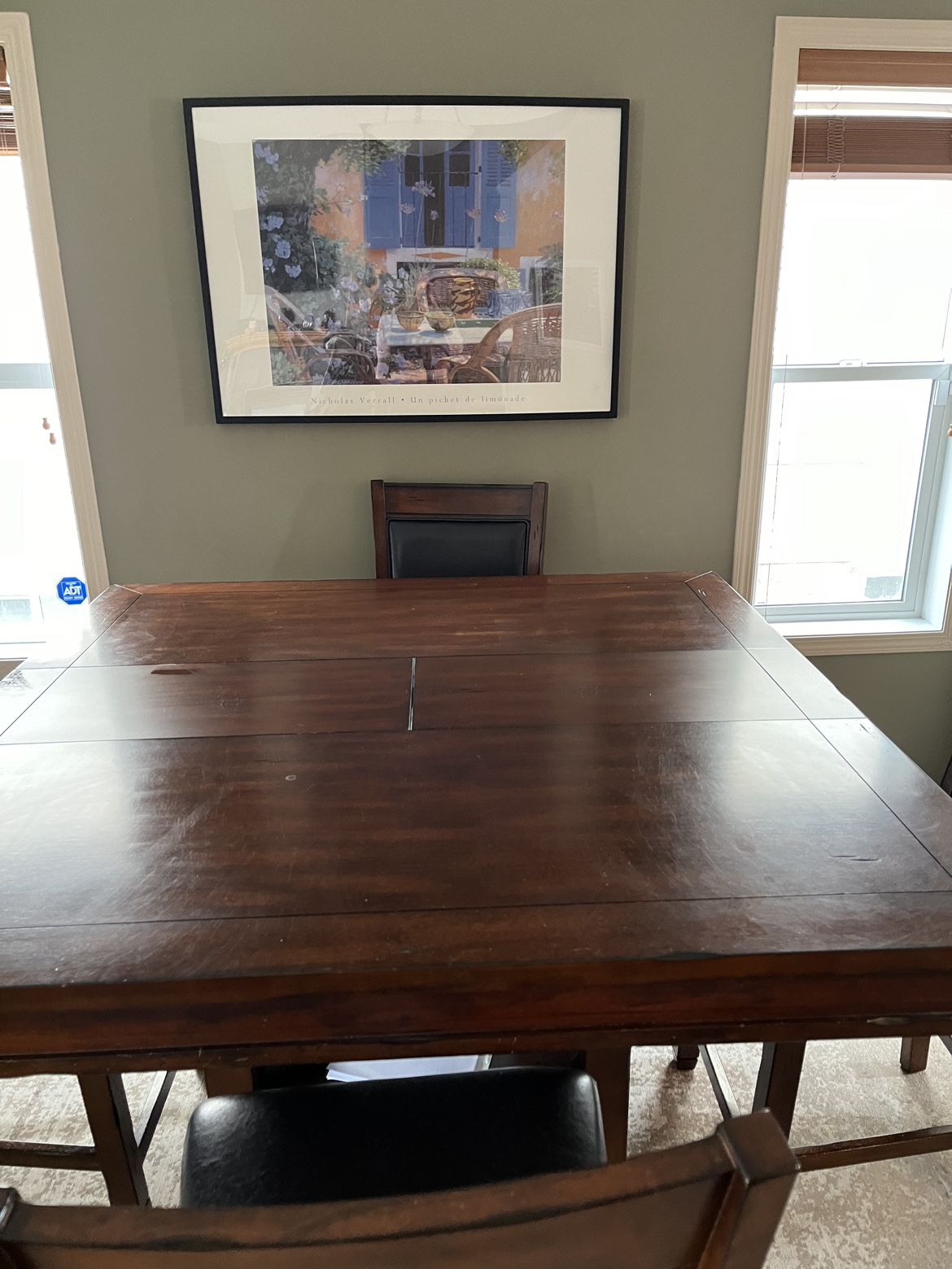 Extendable dining room table with 6 chairs - photo 4