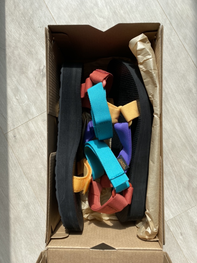 Teva 80s Style Multicolour Colour Block Sandals image indicator(2)