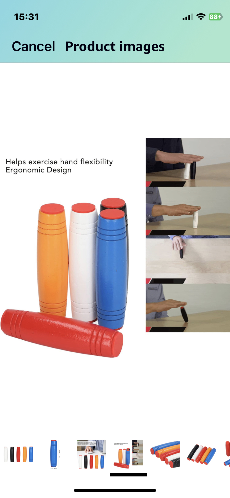 2pc Wooden Stress Relief Flip Stick Fidget Stick Desktop Toy image indicator(3)