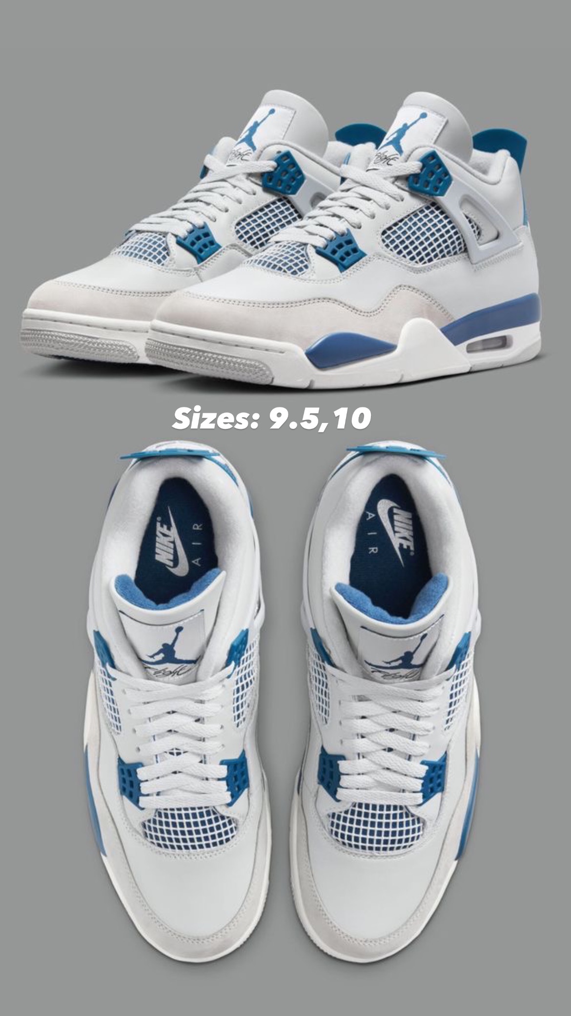 Jordan 4 Military Blue (BRAND NEW) - photo 2