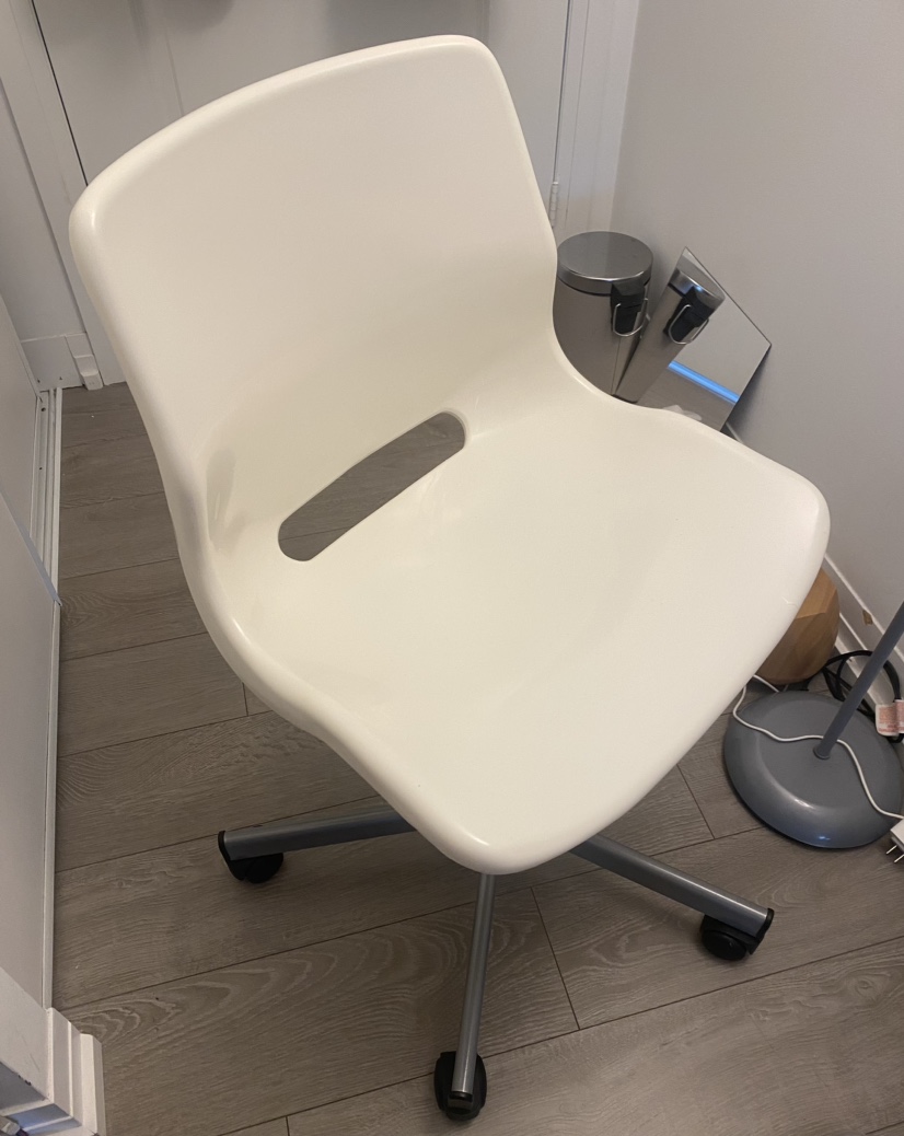 White ikea swivel chair
