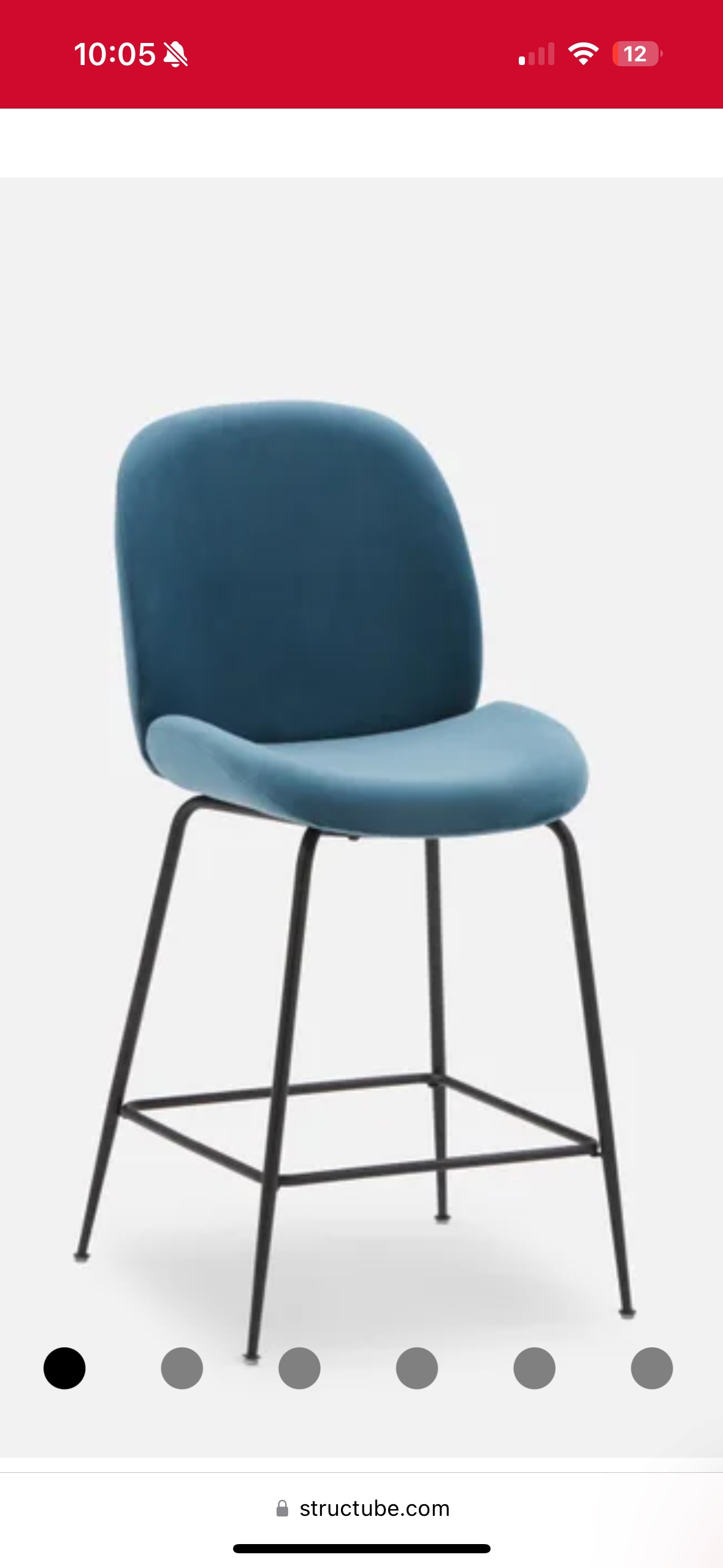 Two velvet counter stools - photo 4