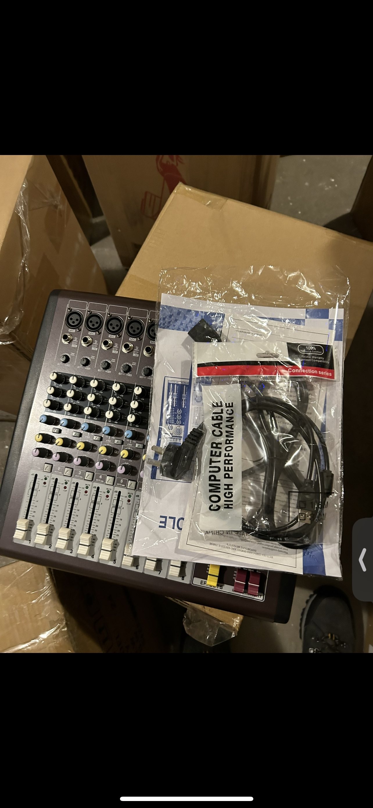 8 channels DJ mixer professional mixing console - photo 4