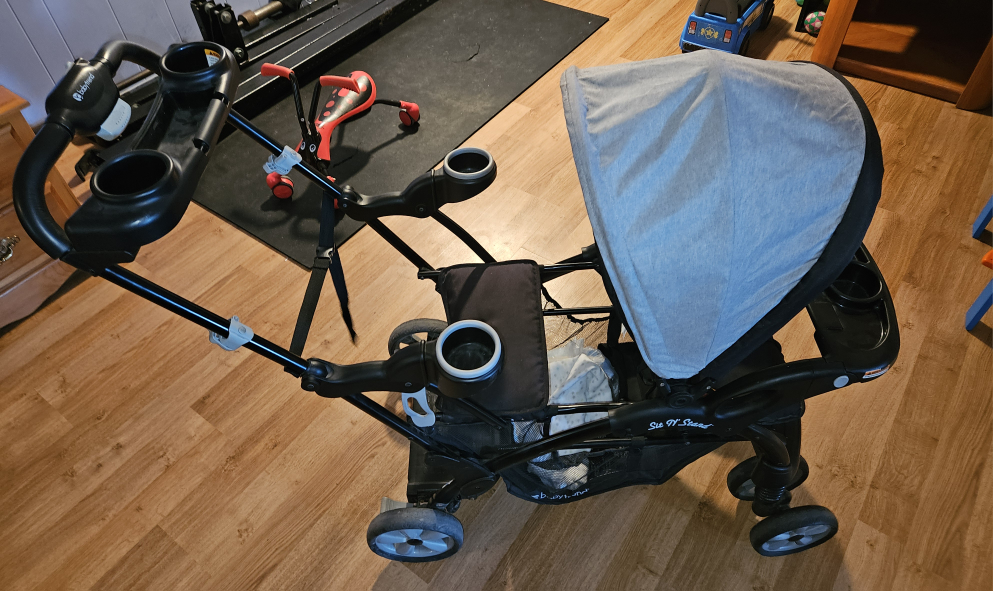 Sit n stand double stroller