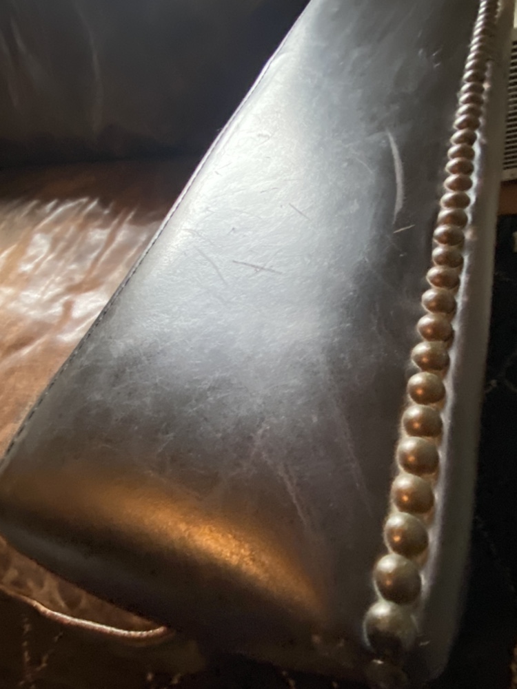 Vintage Restoration Hardware 7’ Collins Leather Sofa - photo 4