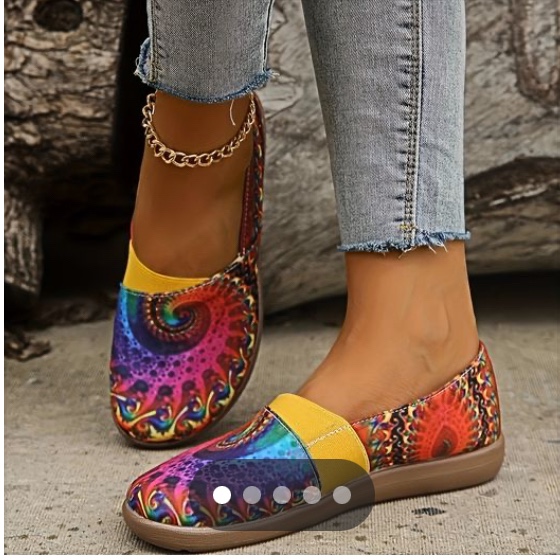 Colorful summer casual ladies shoes.