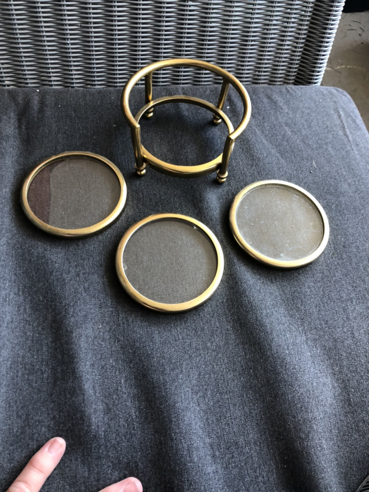 Brass and Glass Coasters - photo 2