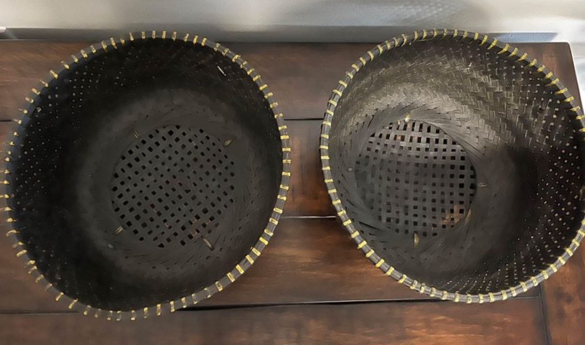 World Market Decorative Round Rattan Wicker Basket ~ Set of 2🥕 image indicator(5)