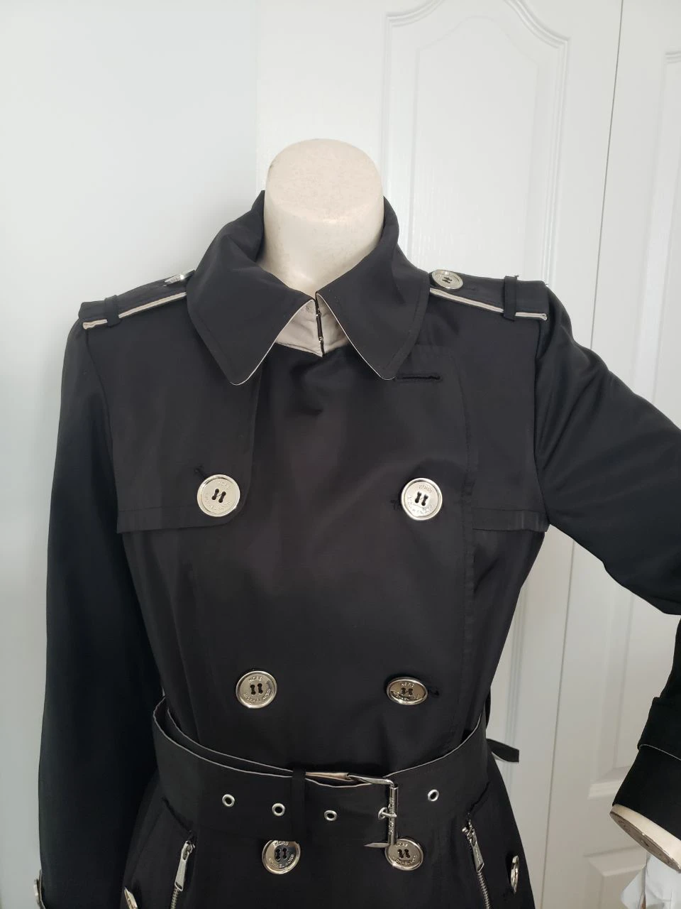 BNWT Michael Kors Black Trench Coat. small image indicator(5)