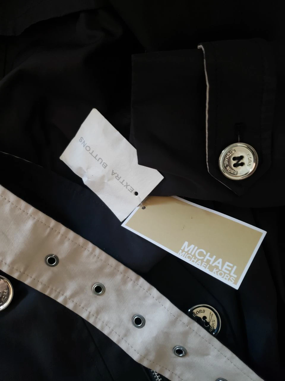 BNWT Michael Kors Black Trench Coat. small image indicator(6)