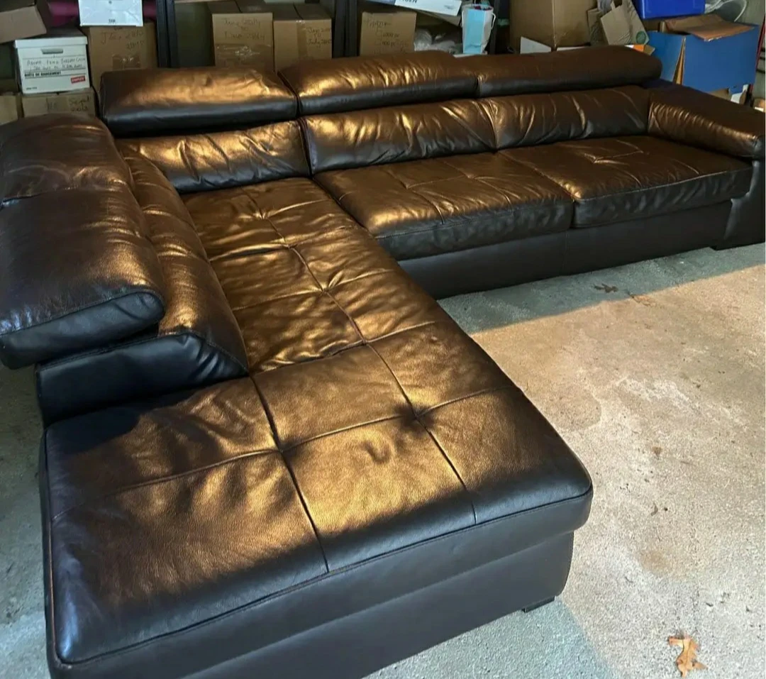 Ashley's sectionals leather sofa foldable 2 piece's